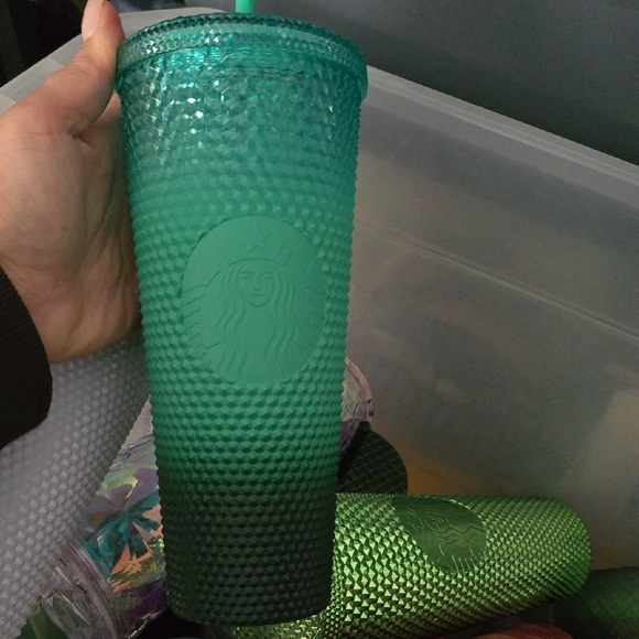 Starbucks Textured Tumblers in Green, Pink, and Silver - Picture 3 of 16